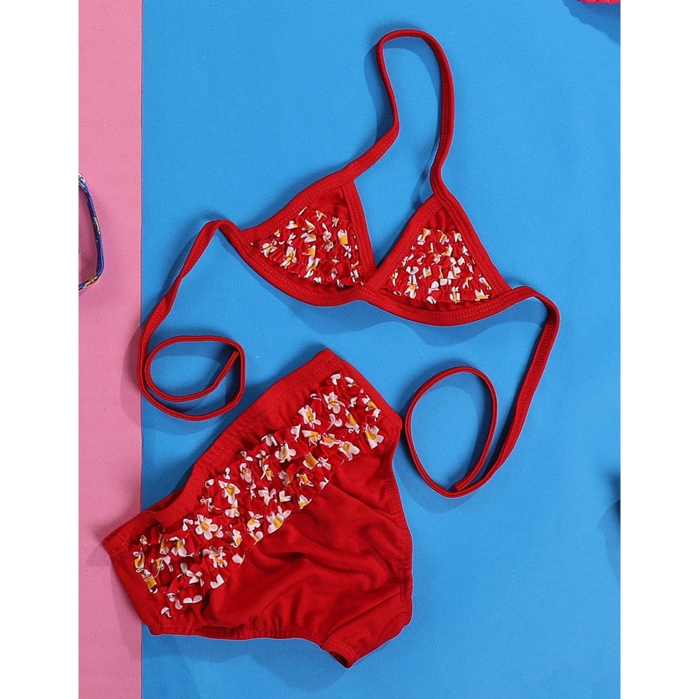 مايوه بناتي قطعتين غطس ليكرا من الصخره ,متعدد الالوان والاشكال صيفي بناتي