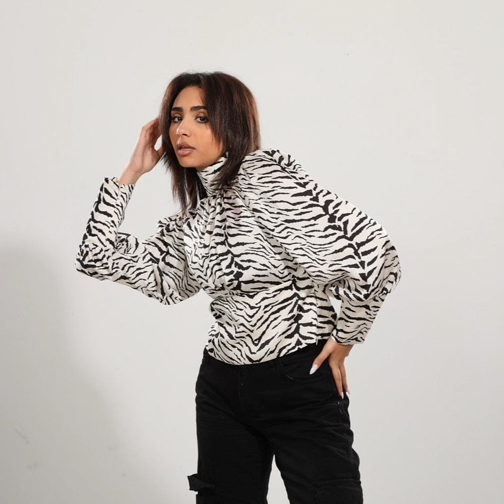 بلوزة من ميس فينوس حريمي شيفون ستان، أوف وايت