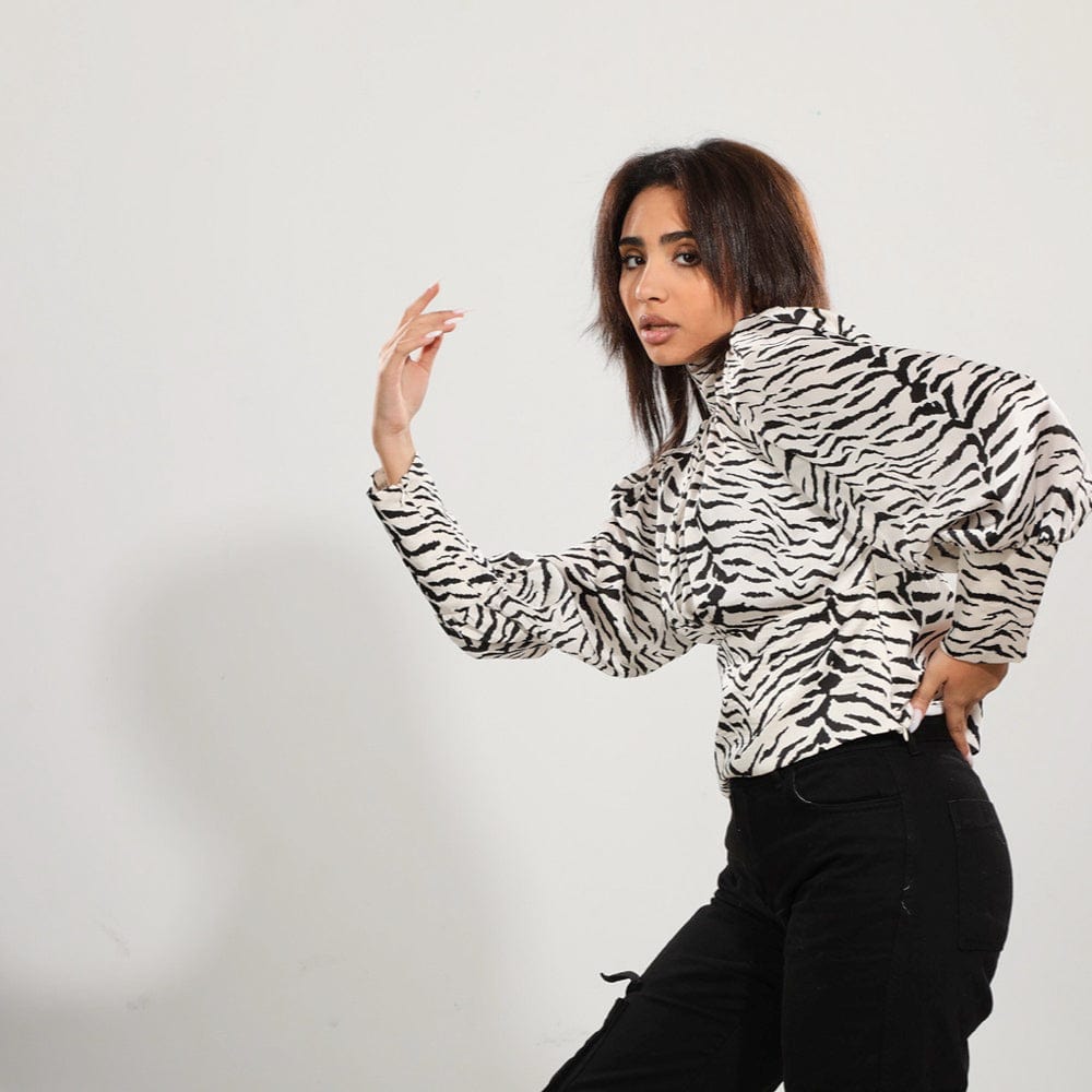 بلوزة من ميس فينوس حريمي شيفون ستان، أوف وايت