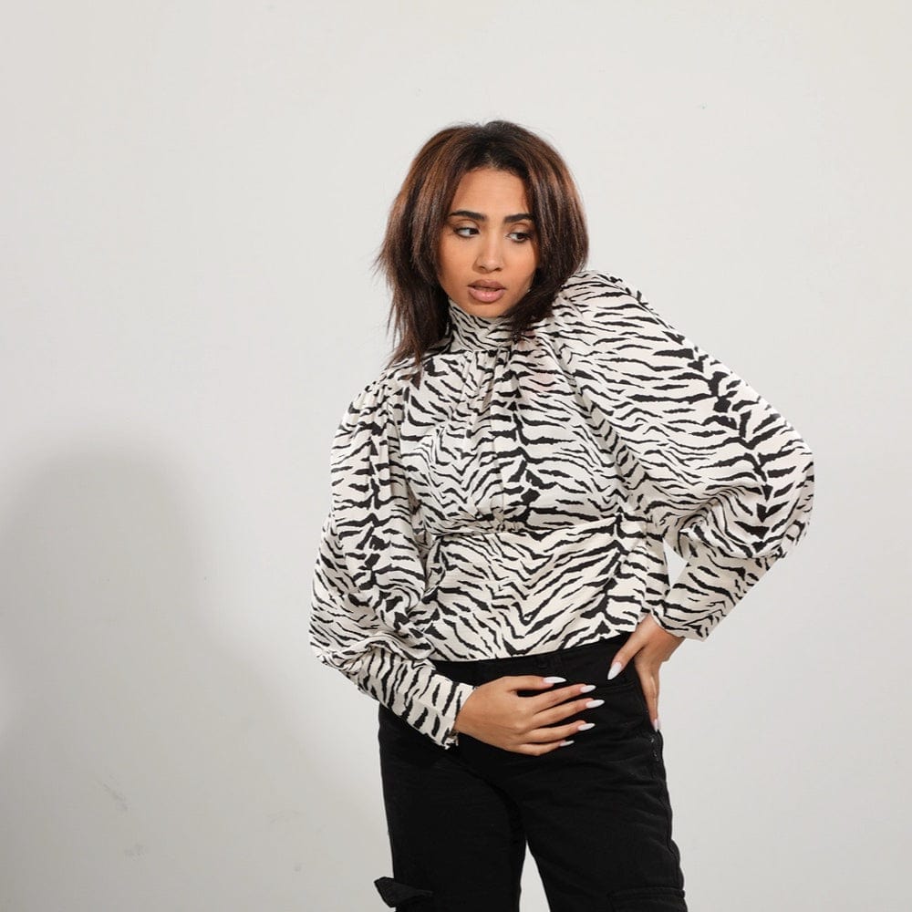 بلوزة من ميس فينوس حريمي شيفون ستان، أوف وايت