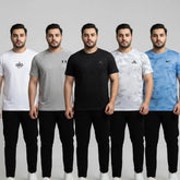 تيشيرت نص كم مطبوع نقشات تشكيل متنوع رجالى روزيتا فل ليكرا الوان متعددة صيفى من تورنيدو - 1661010