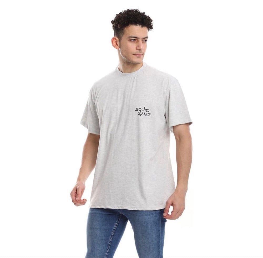 تيشيرت اوفر سايز رجالي رمادى فاتح من تولين آند آي جيه