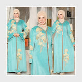 عباية إستقبال حريمي هايدي مستورد وش واحد تطريز الوان متعدده شتوي من ايه ال واي - 21015-1