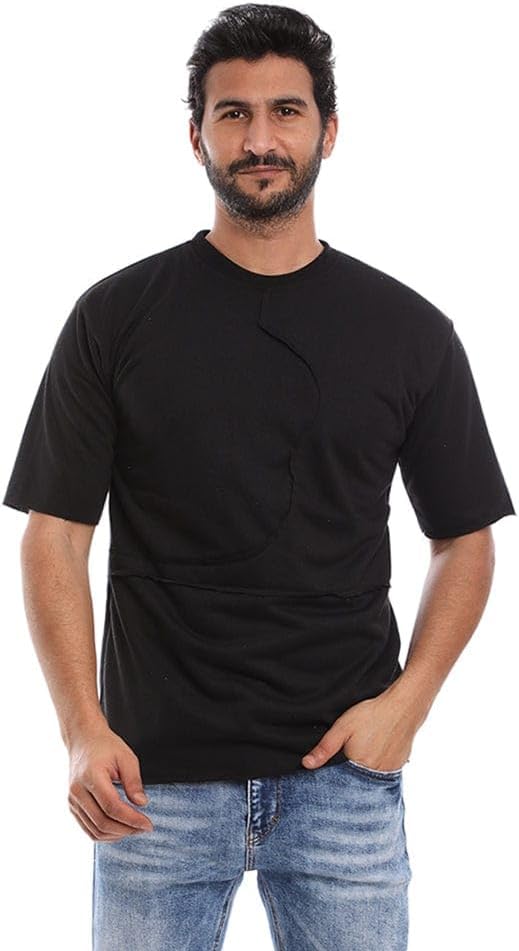 تيشيرت ساده رجالي اسود من ازياء