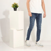 بنطلون جينز من ايه اس اكس 3 رجالي واي بوي جينز رباعية; أزرق داكن