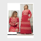 عباية إستقبال حريمي قطيفة هايدي مستورد وش واحد لوكس تطريز ألوان متعددة شتوي من إيه إل واي - 23020-13