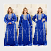 عباية استقبال تطريز حريمي قطيفة هايدي مستورد وش واحد تطريز الوان متعدده شتوي من ايه ال واي - 19520-3