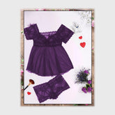 قميص نوم قطعتين حريمى باور الوان متعددة من الندى - 653