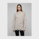 بلوزة كباسين اوفر سايز حريمي تريكو الوان متعددة شتوي من إم كيه إم فاشون - 4300