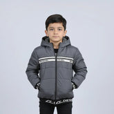 جاكيت بامب ساده اولادي سوفت رمادي غامق شتوي من اس كيه اتش - 113124-DG