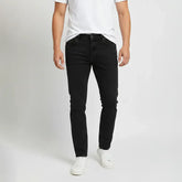 بنطلون جينز ساده رجالي نيو سكاي ليكرا اسود جميع المواسم من اس كيه اتش - 109507-BK