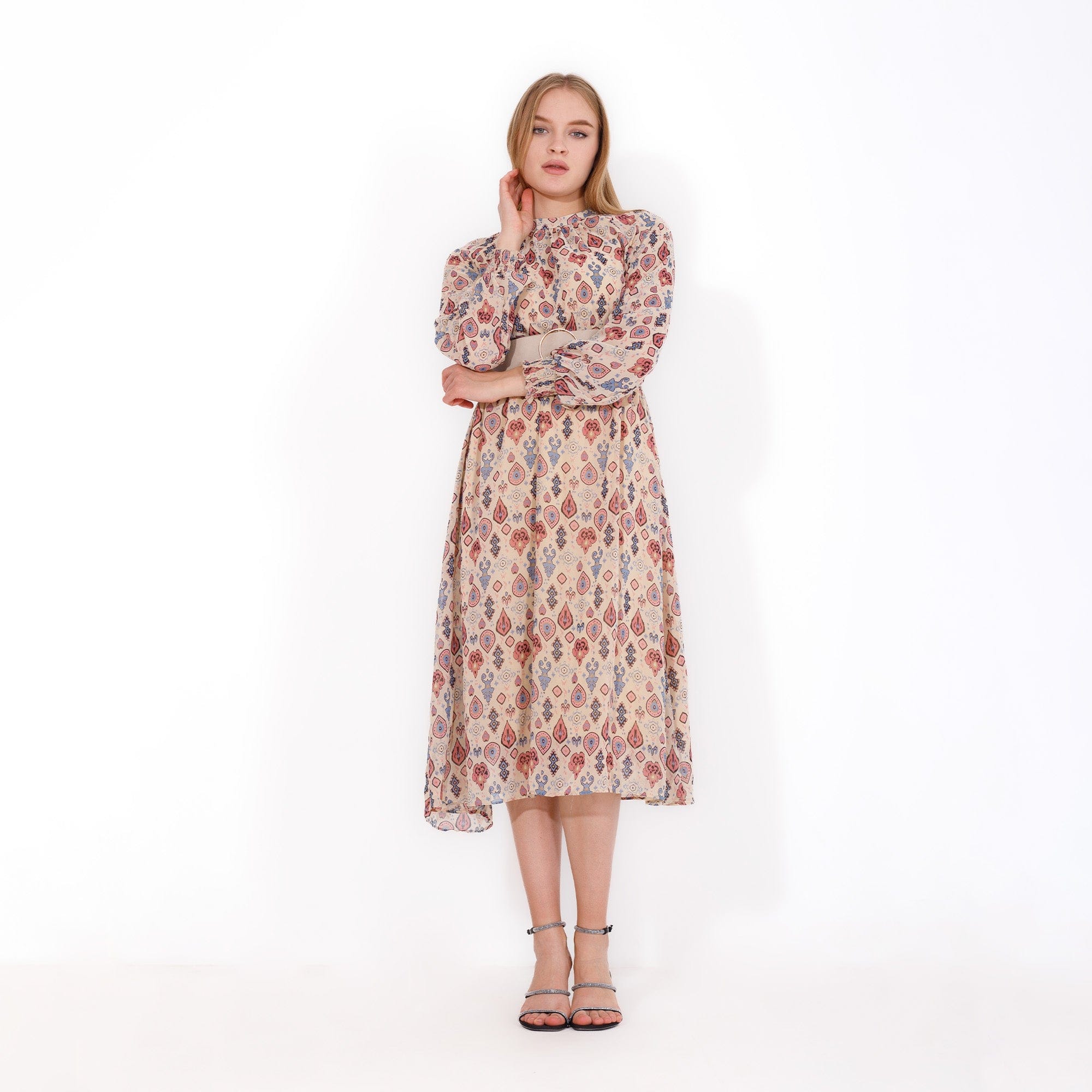 فستان متوسط الطول من ميس فينوس حريمي شيفون، أزرق داكن