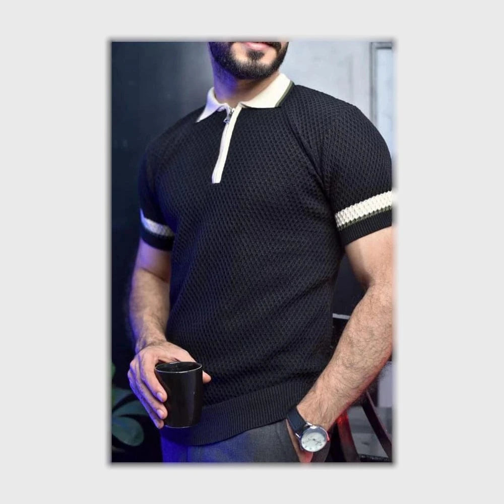 تيشيرت بولو خياطة رجالي الوان متعددة من فرعون