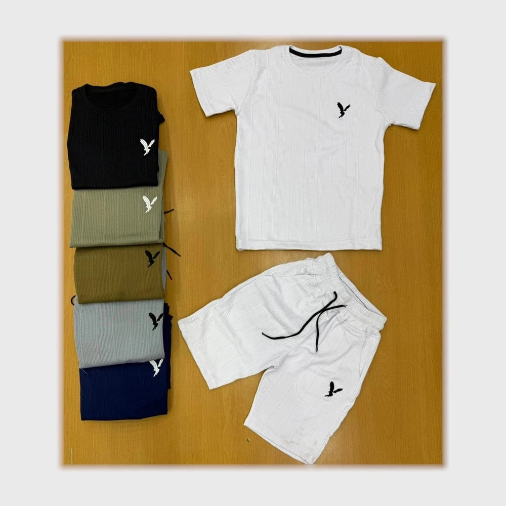 ترينج طقم شورت اولادي الوان متعددة من فرعون