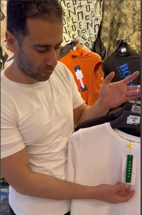 بدي نصف كم ورقبة دائرية رجالي أبيض من فرعون