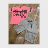 طقم تيشيرت وشورت أولادي ألوان متعددة من فرعون