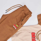 تيشيرت نص كم بغطاء راس وبنطلون وسط مطبوع اولادي كاردونيه الوان متعددة صيفي من فرعون - 5111