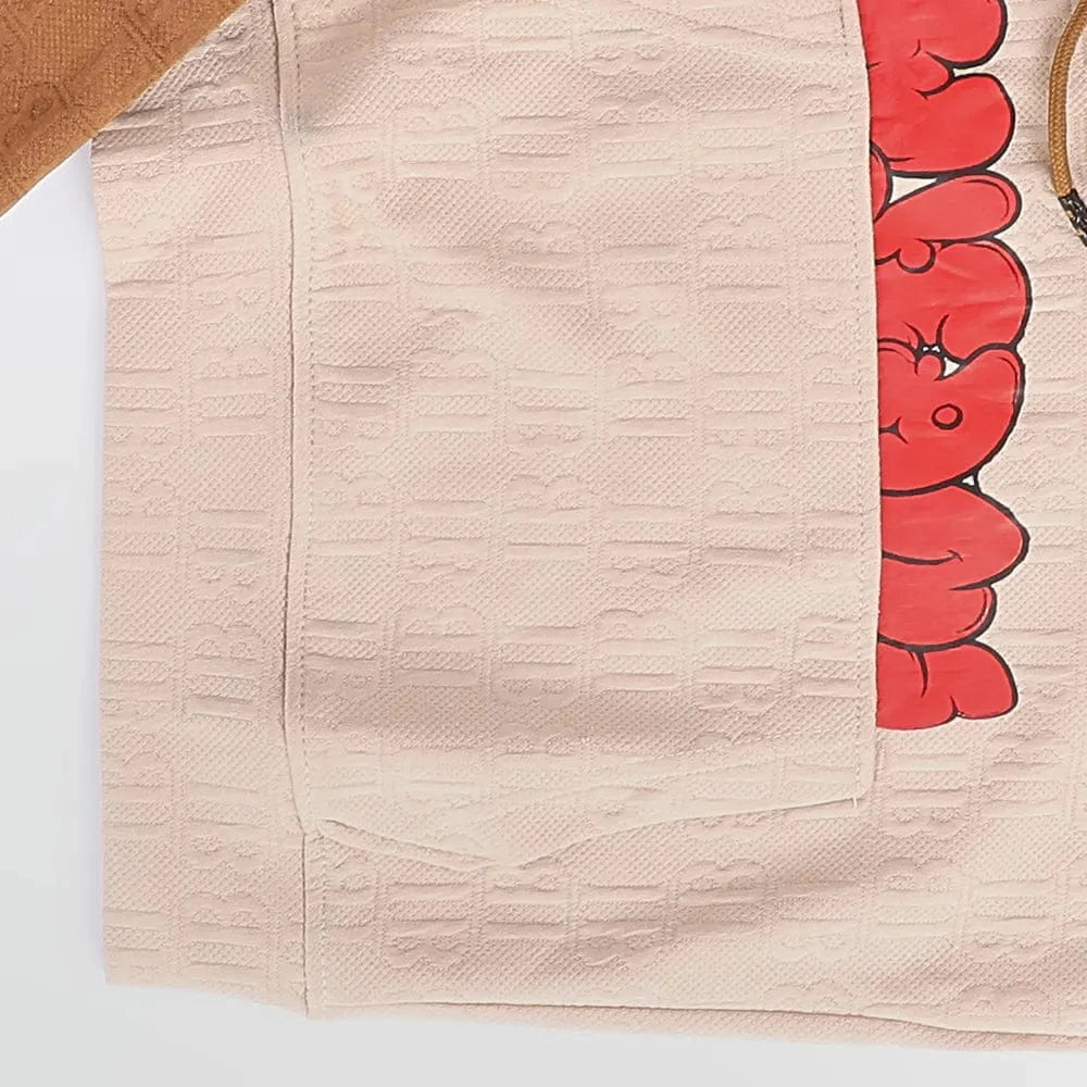 تيشيرت نص كم بغطاء راس وبنطلون وسط مطبوع اولادي كاردونيه الوان متعددة صيفي من فرعون - 5111