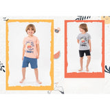 بيجامة تيشيرت مع شورت من جوكي ام ام أولادي قطن 100%، ألوان متعددة