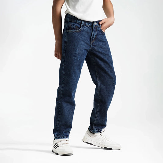 بنطلون جينز بوي فريند اولادى جينز رباعيه ليكرا الوان متعددة جميع المواسم من ريمنت - 866