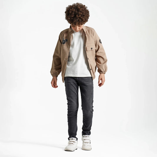 بنطلون جينز سليم فيت اولادى جينز رباعيه ليكرا اسود جميع المواسم من ريمنت - 869