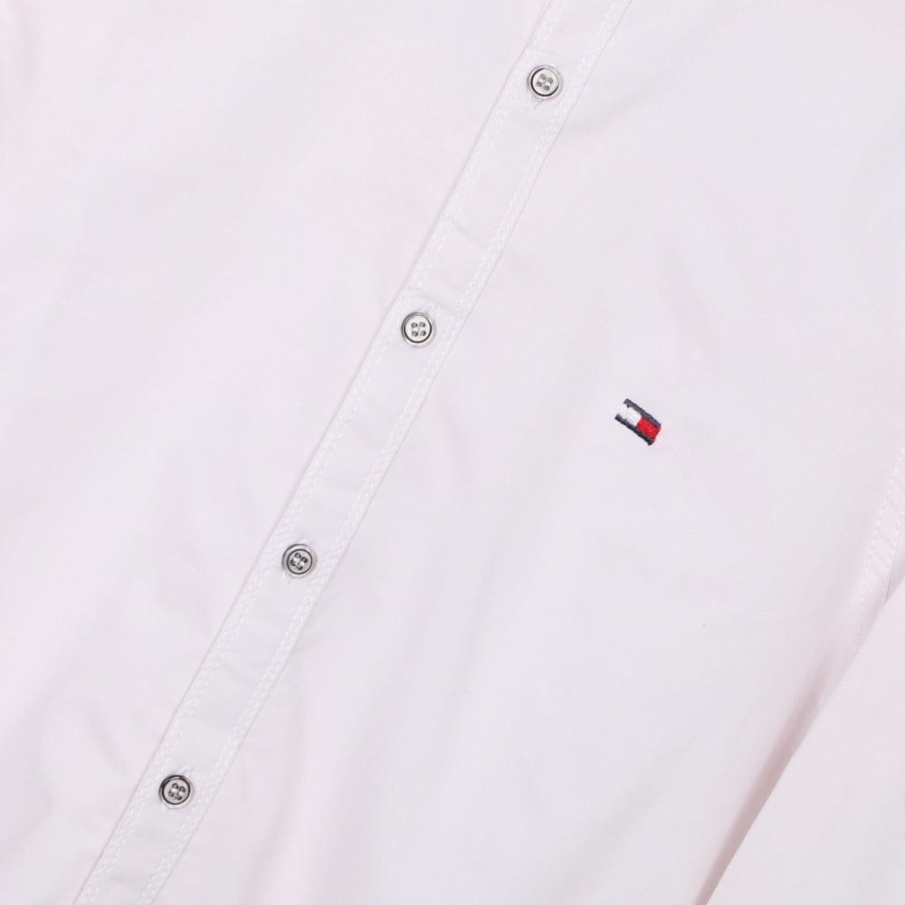 قميص أكمام طويلة من الهيبة رجالي قطن/ليكرا; أبيض