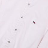 قميص أكمام طويلة من الهيبة رجالي قطن/ليكرا; أبيض