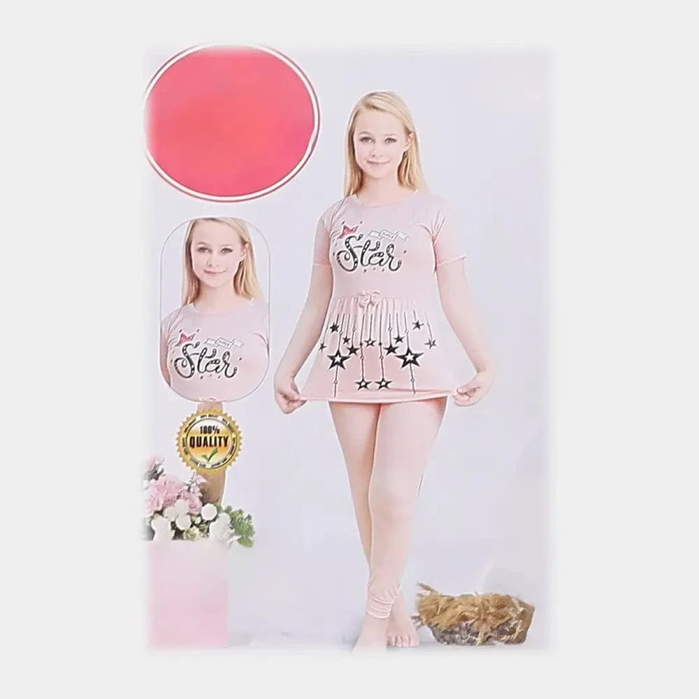 بيجامة بناتي ألوان متعددة من او اي