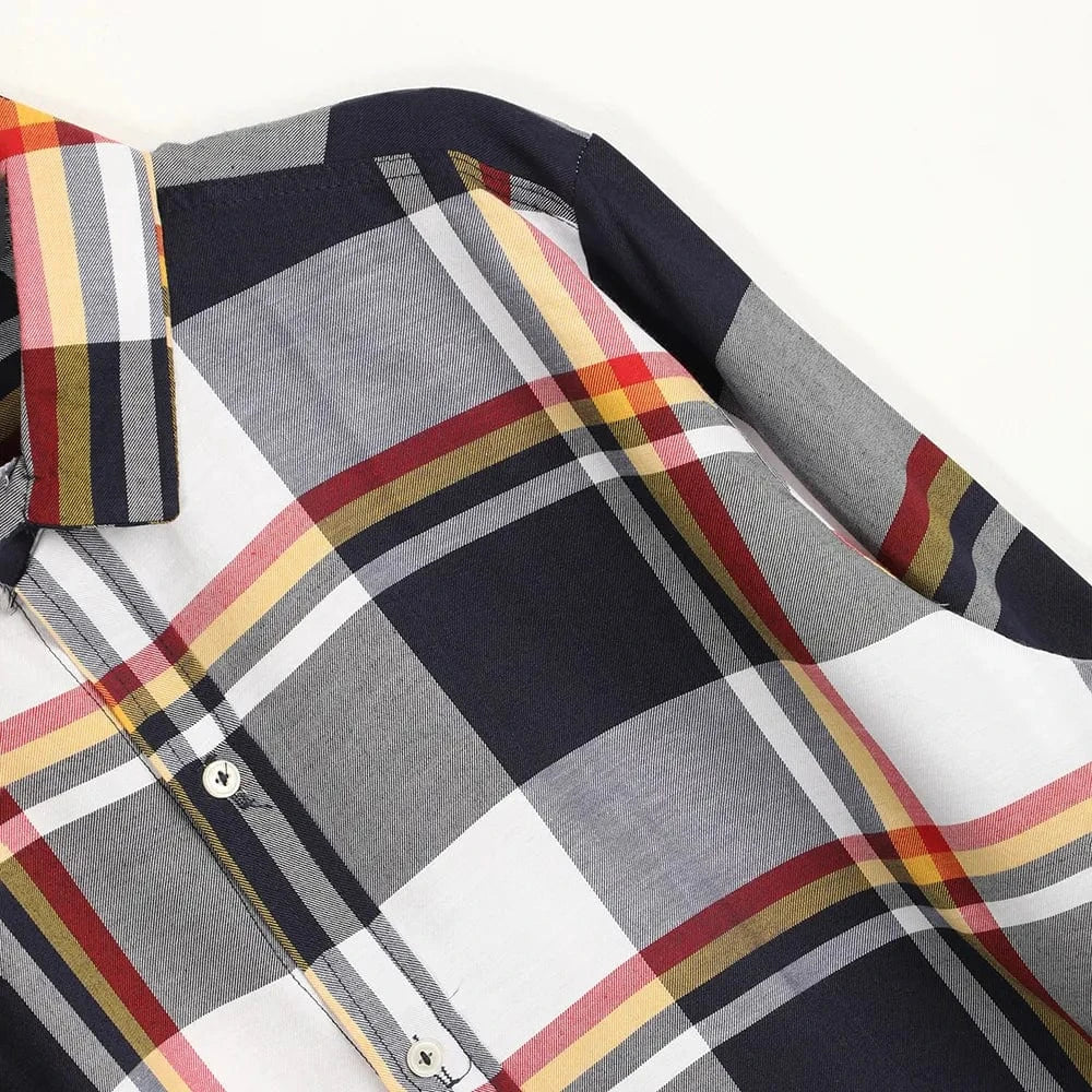 قميص كاروهات رجالي احمر من ازياء