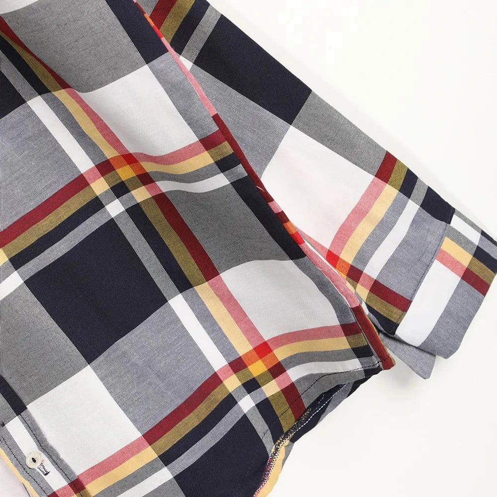 قميص كاروهات رجالي احمر من ازياء