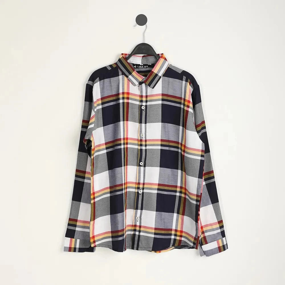 قميص كاروهات رجالي احمر من ازياء