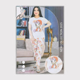 بيجامة حريمي ألوان متعددة من او اي