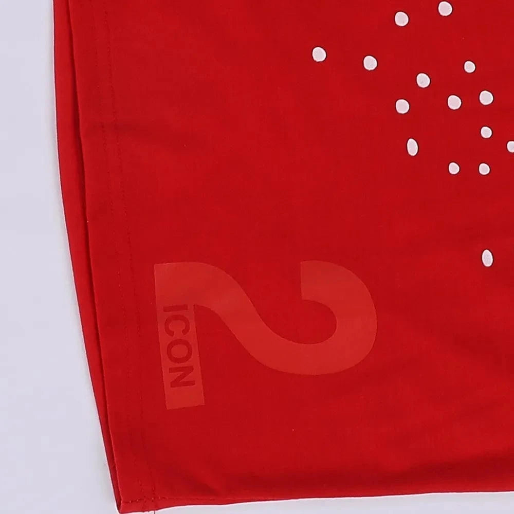 تيشرت نص كم وبنطلون اولادي محير ميلتون رسومات احمر في اسود صيفي من براند الغلابة - BRAND-10