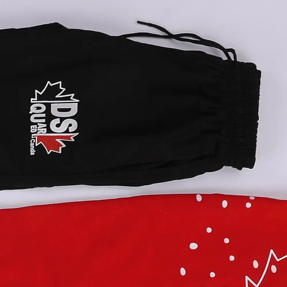 تيشرت نص كم وبنطلون اولادي محير ميلتون رسومات احمر في اسود صيفي من براند الغلابة - BRAND-10