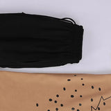 تيشرت نص كم وبنطلون اولادي محير ميلتون رسومات بني في اسود صيفي من براند الغلابة - BRAND-12