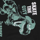 تيشرت نص كم وبنطلون اولادي محير ميلتون رسومات اسود في رصاصي صيفي من براند الغلابة - BRAND-6