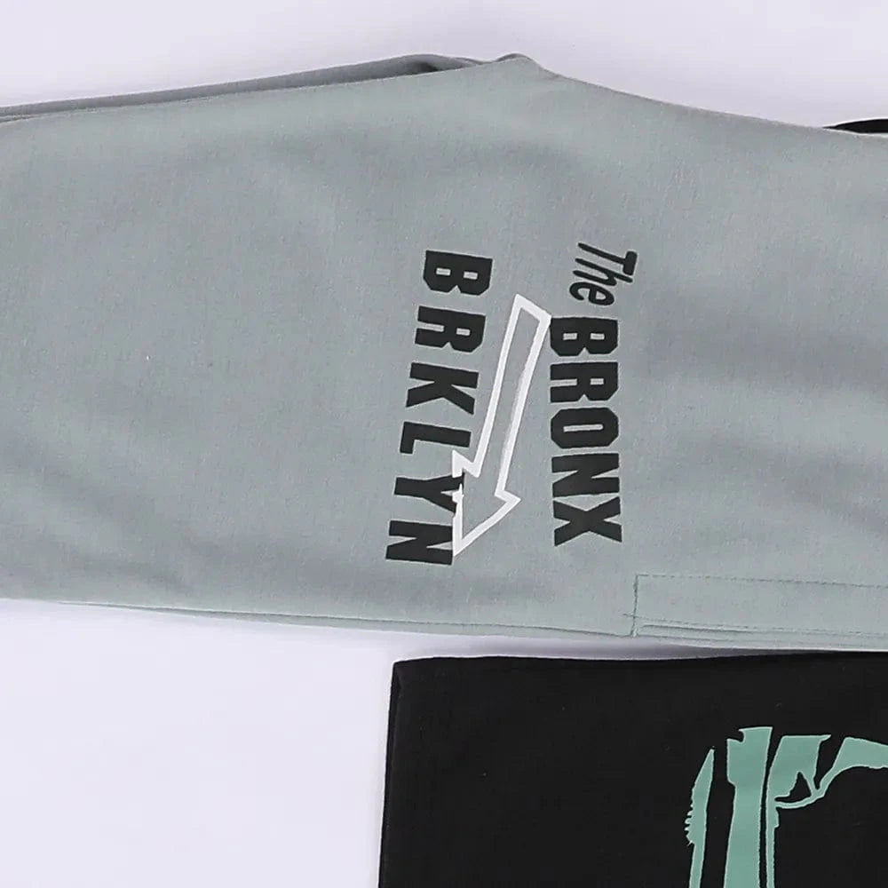 تيشرت نص كم وبنطلون اولادي محير ميلتون رسومات اسود في رصاصي صيفي من براند الغلابة - BRAND-6