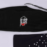 تيشرت نص كم وبنطلون اولادي محير ميلتون رسومات كحلي في اسود صيفي من براند الغلابة - BRAND-8