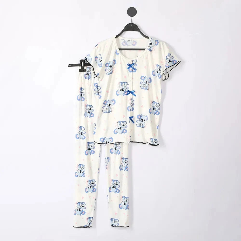 بيجامة بيتي حريمي الوان متعددة من او اي