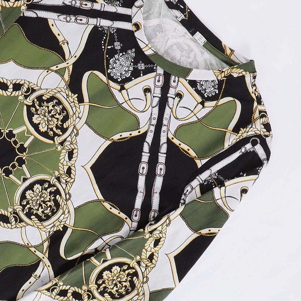 تيشيرت رسومات حريمي اخضر من ازياء