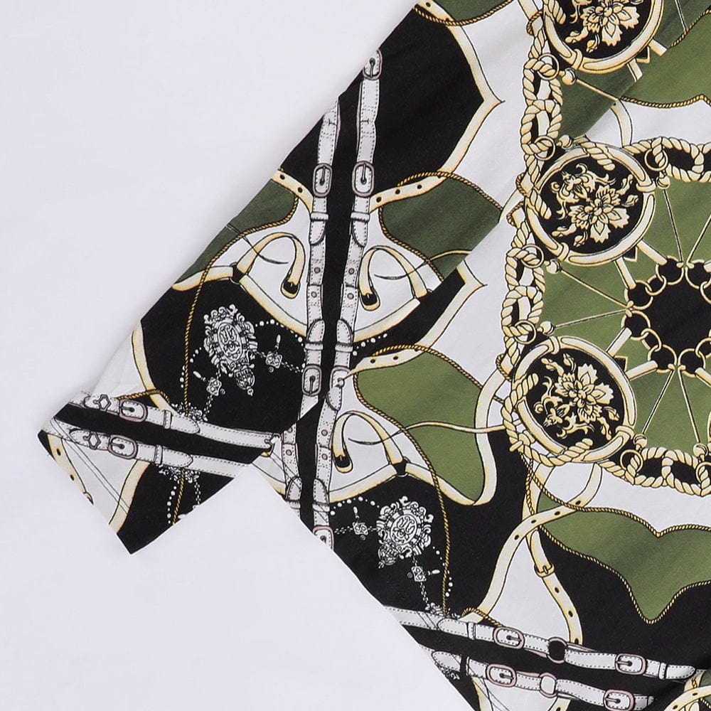 تيشيرت رسومات حريمي اخضر من ازياء