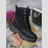 حذاء هاف بوت حريمي أسود من الأصدقاء