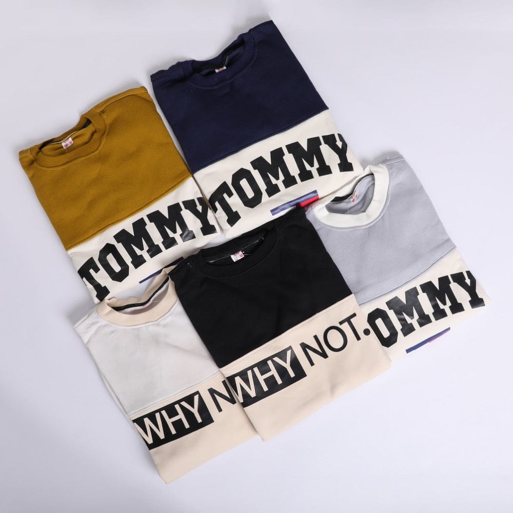 سويتشيرت رقبة دائرية ألوان متعددة رجالي من ان جي