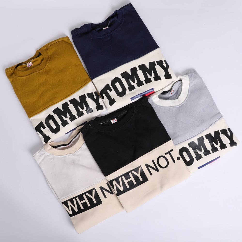 سويتشيرت رقبة دائرية ألوان متعددة رجالي من ان جي