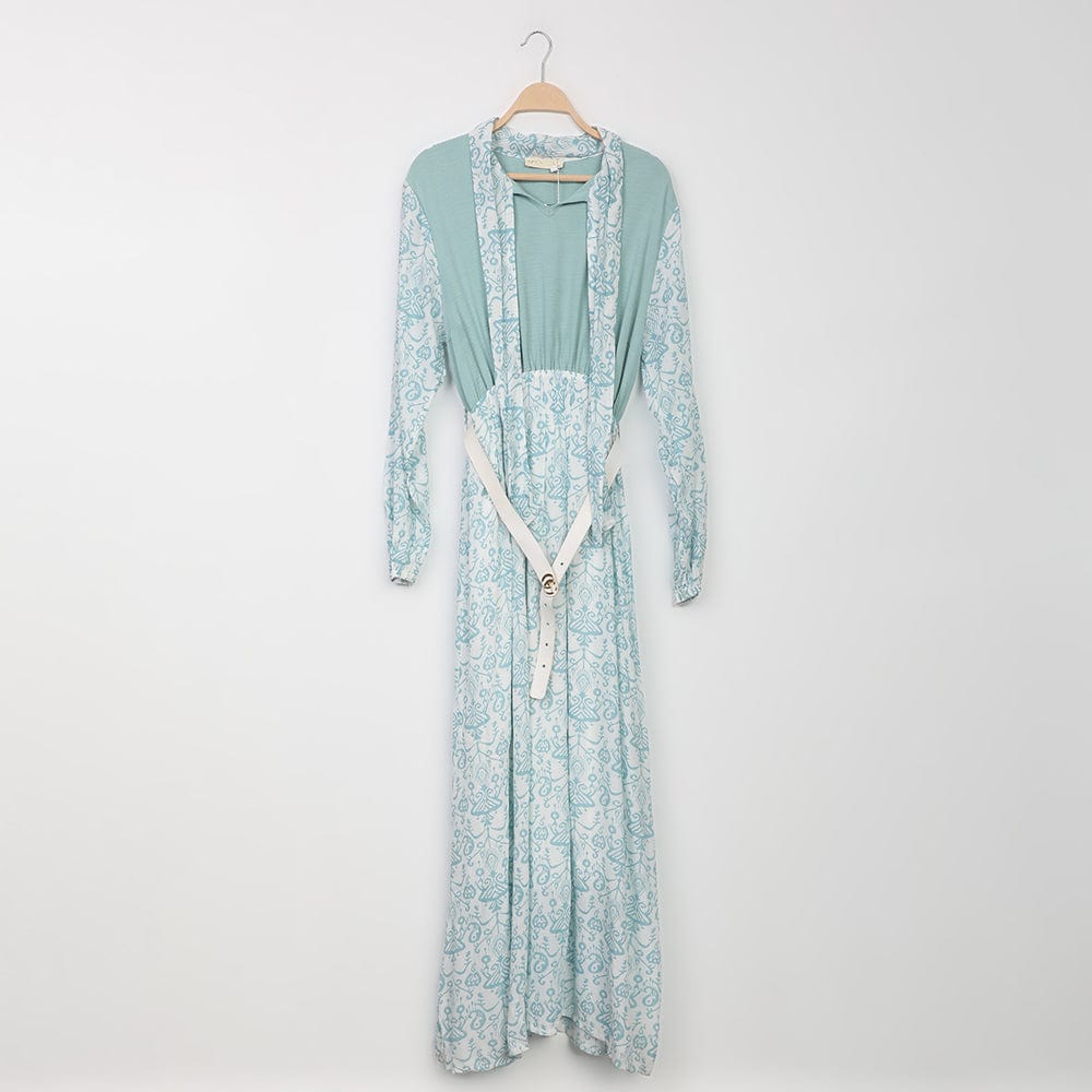 فستان طويل من اسبنوزا حريمي جاكار; مينت