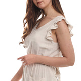 فستان من اسبنوزا حريمي لينن مستورد; بيج