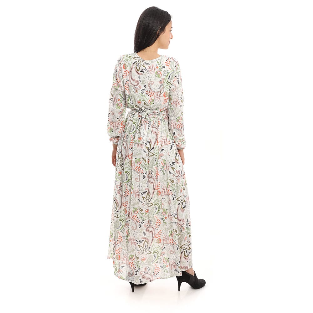 فستان طويل من اسبنوزا حريمي قطن مستورد; متعدد الألوان