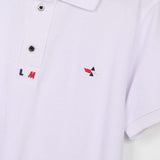 تيشيرت بولو رجالي قطن مخلوط; أبيض