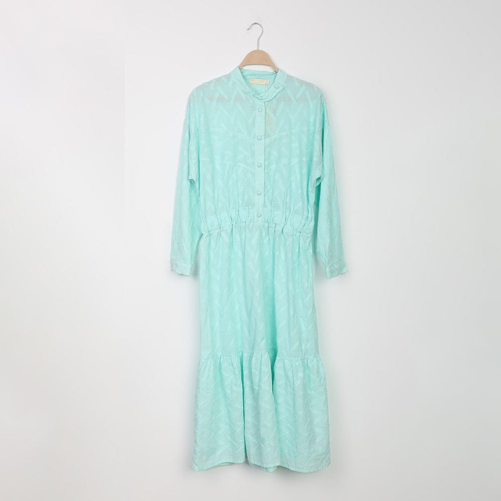 فستان طويل من اسبنوزا حريمي فوال مستورد; تركواز