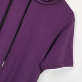 تيشيرت بغطاء رأس رجالي سينجل ليكرا; بنفسجي